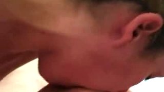 Barely legal gf tries to deepthroat while getting gspot teased