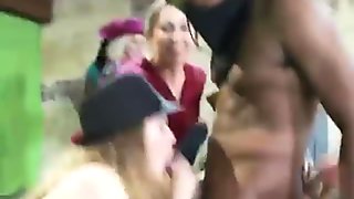 Women Sucking Dick And Sharing Facial At Party