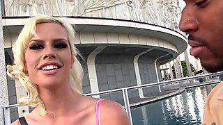 Beautiful blonde Tara Lynn loves black cock