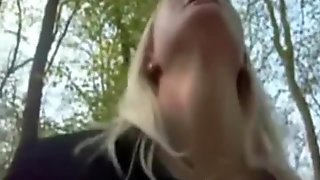 My Blonde Doing Hot Blowjob In The Park